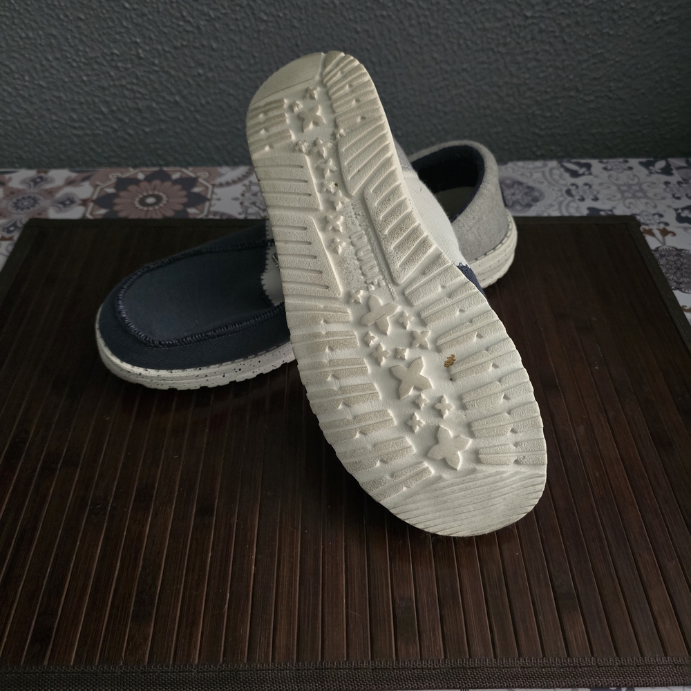 Women's Heydude Casual Navy White and Gray Shoes - Picture 4 of 4